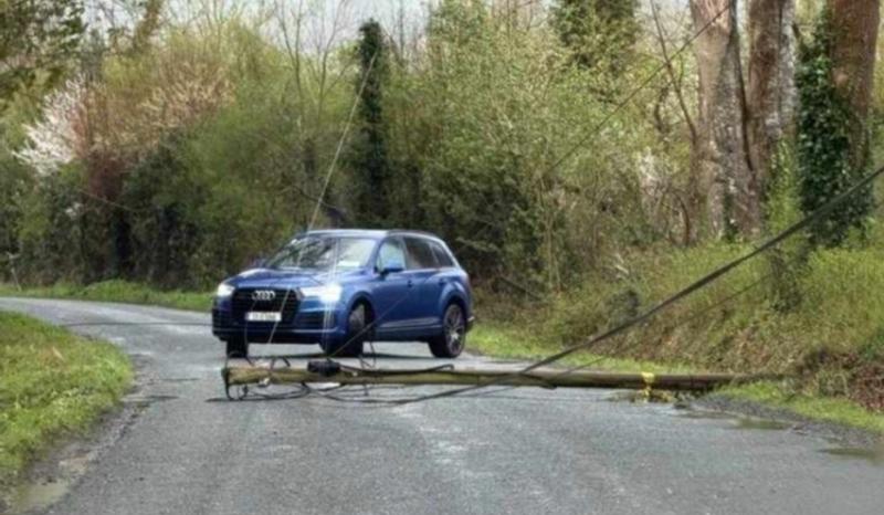 Telephone pole falls in Tipperary just days after being reported by concerned locals