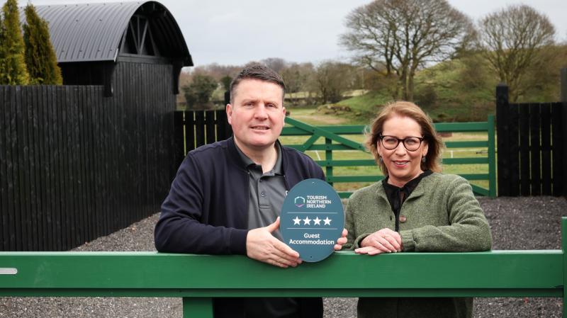 &lsquo;Magical&rsquo; lodges overlooking Swatragh's Fairy Hill awarded four stars by Tourism NI