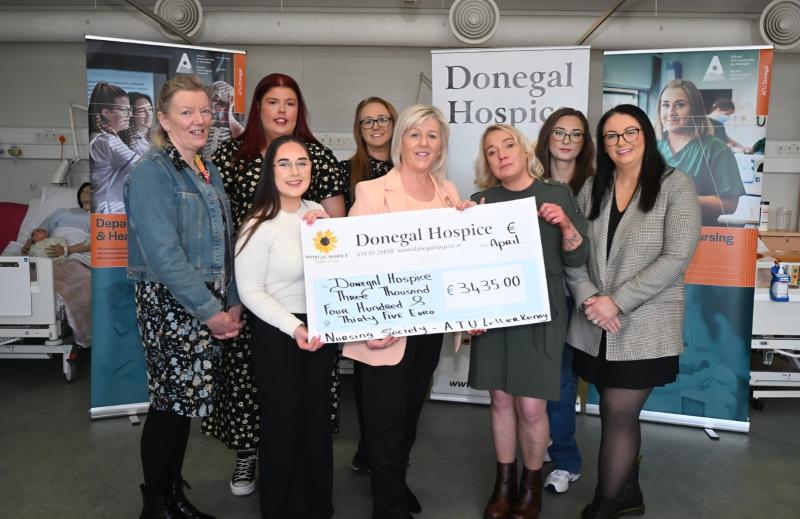 ATU nurses donate over &euro;3,000 raised at charity ball to Donegal Hospice