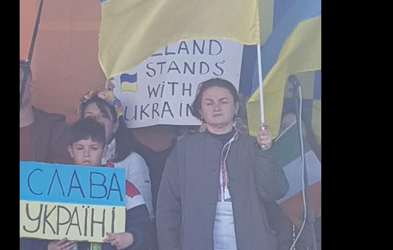 Standing with Ukraine on St Patrick's Day in Tipperary Town