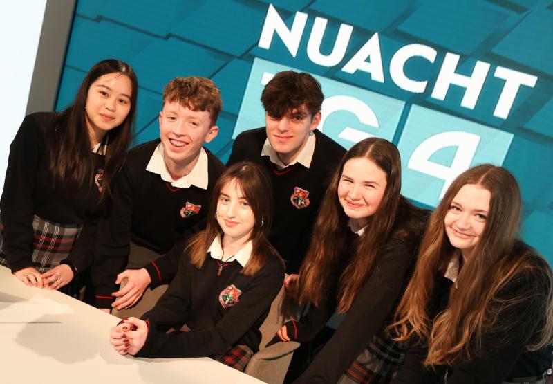 Kildare students get behind the scenes trip to TG4 studios 