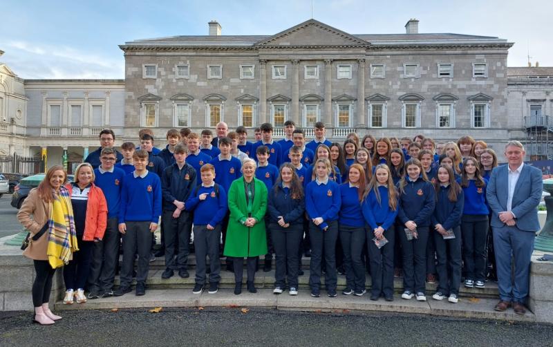 Oireachtas members roll out red carpet for visiting Granard students