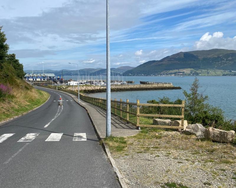 Cllr Watters says new safety fencing at Carlingford will address "serious safety issue"