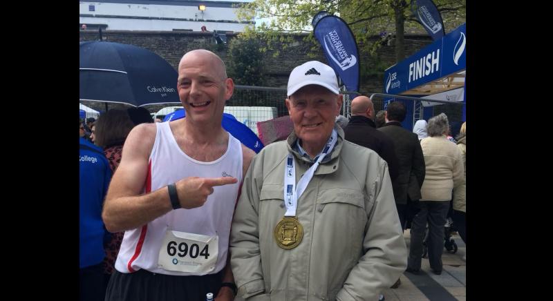 Declan with his late father, Lawrence Moore.