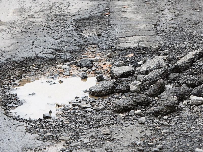 Giant potholes on Laois national road the links with Kilkenny and Kildare motorway