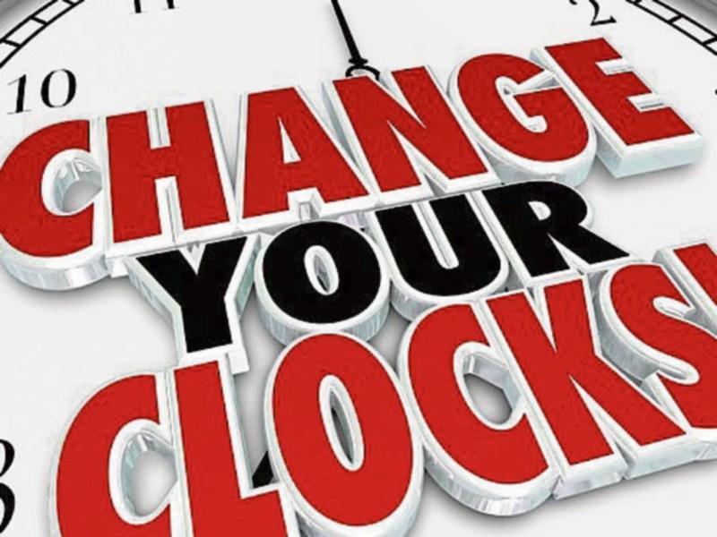 Clock changes on the way.