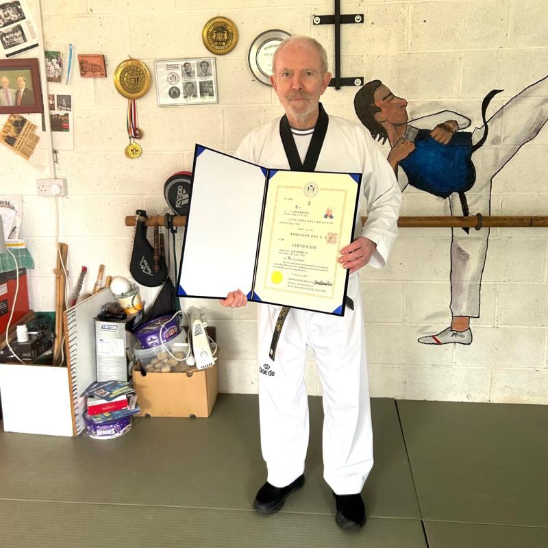 Longford’s Grand Master Jan Bartels receives 9th dan in Taekwondo