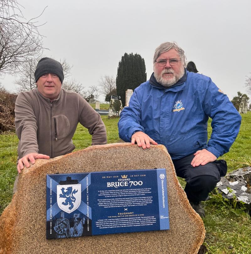 New "Bruce Boulder" donated to Faughart Graveyard