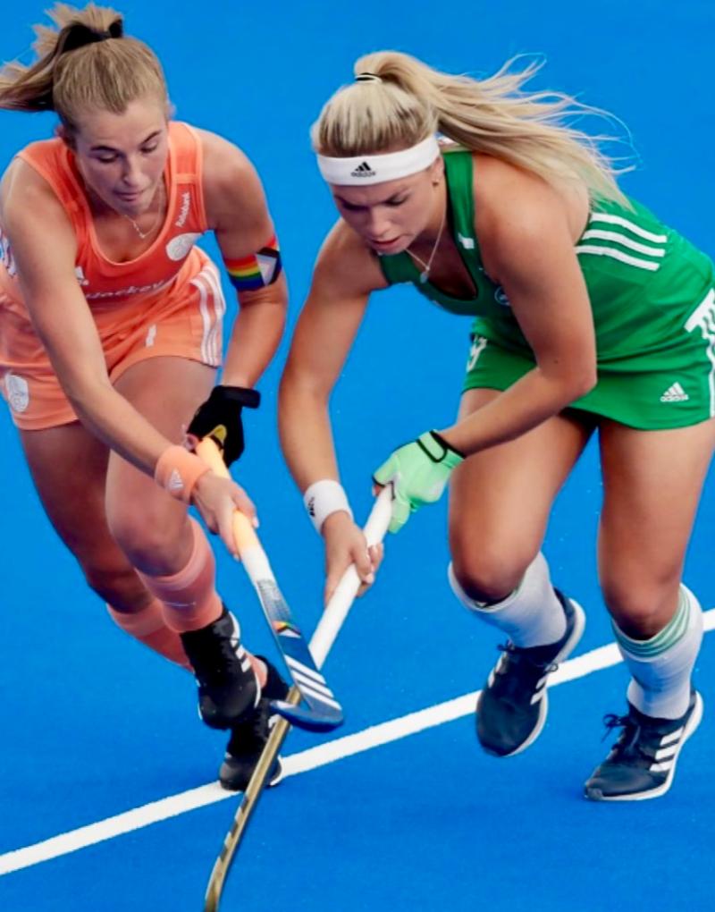 Caoimhe Perdue&nbsp;from Cashel receives her first cap in the Hockey World Cup 