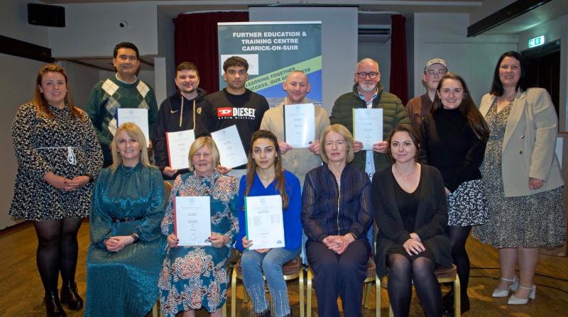 Carrick-on-Suir FET Centre's business and jobs skills graduates receive their certificates 