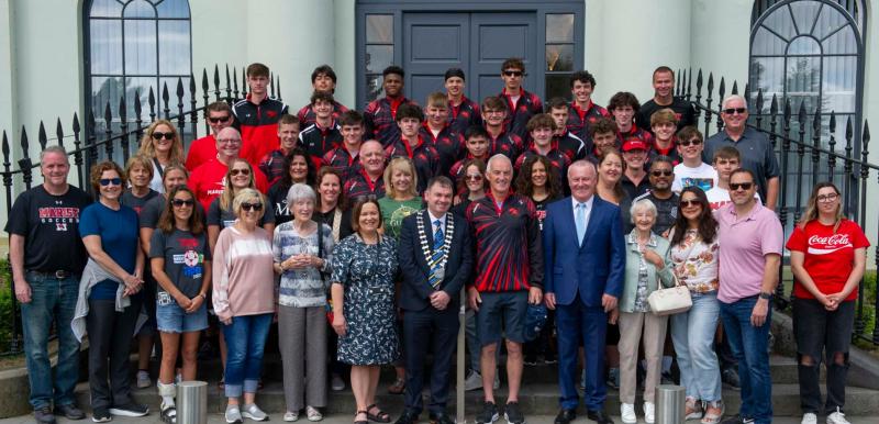 Visiting US high school soccer team accorded reception at Carrick-on-Suir Town Hall 