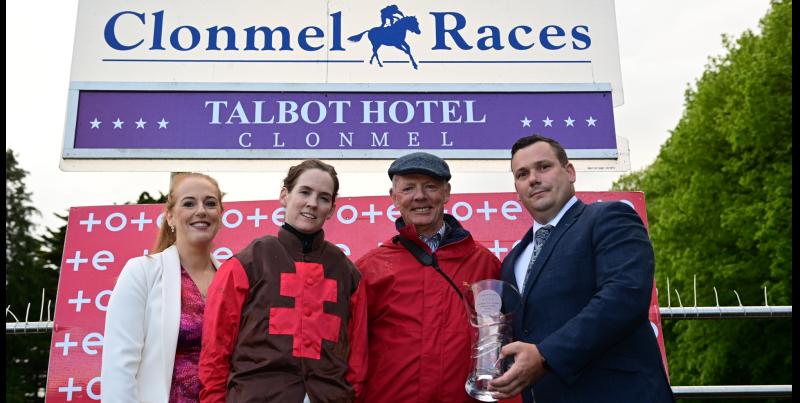 Killenaule's Rachael Blackmore and Martin Hassett  were in the winner's enclosure at Clonmel Races