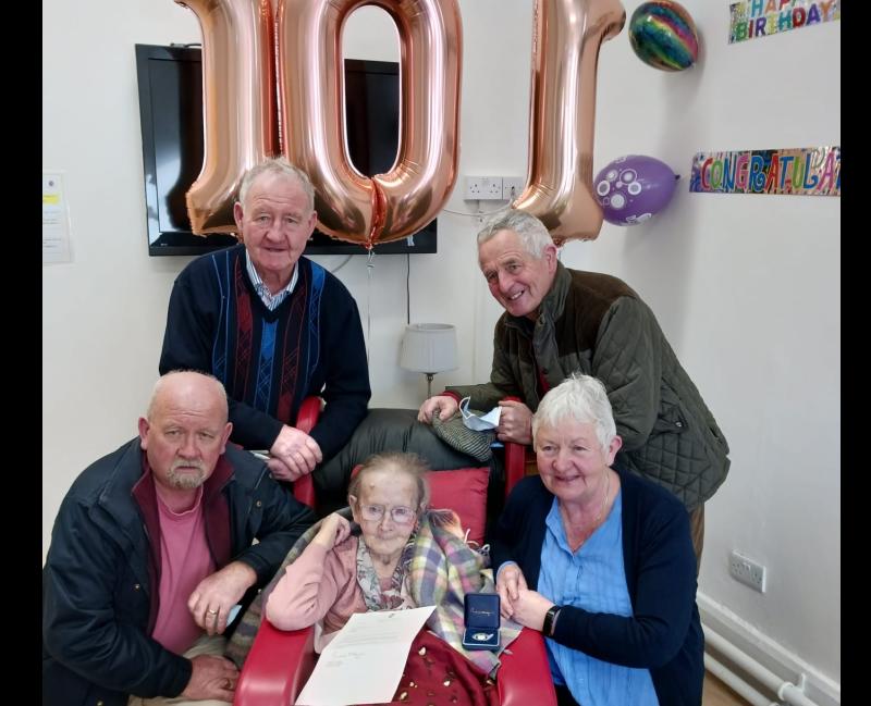 Nancy Lennon celebrates her 101st birthday with her family 