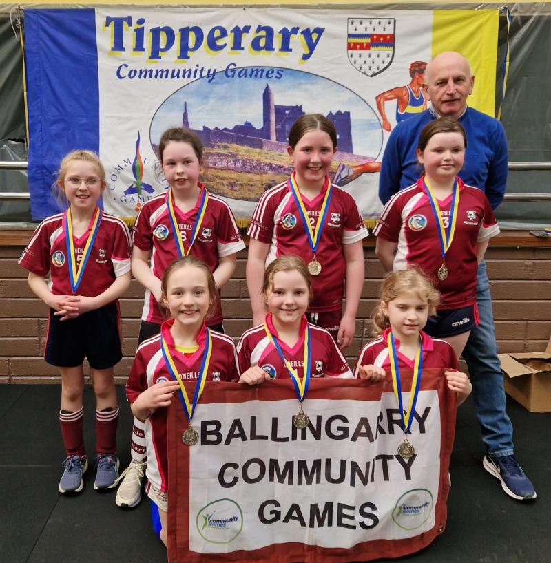 Ballingarry girls are Tipperary Community Games Under 10 Soccer Champions