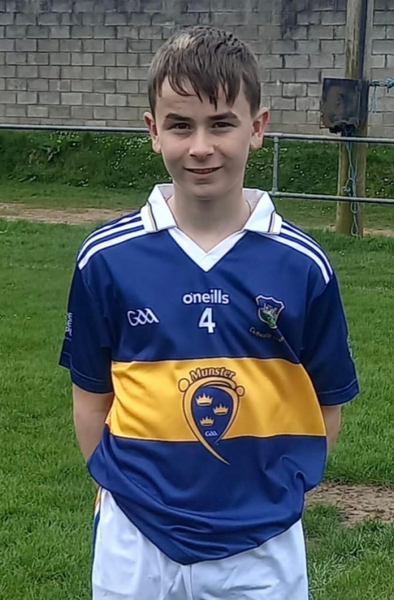 Young Darragh wore the 'Blue & Gold' and represented Tipperary with pride