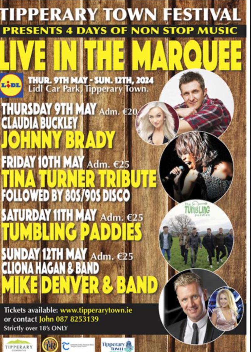 Tipperary Town Music Festival - Star-studded line-up announced 