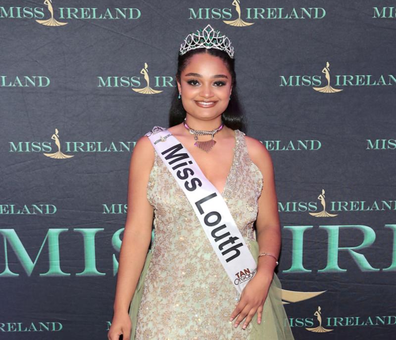 Miss Louth Maiya McMonagle scoops the Miss Eco Ireland Sash