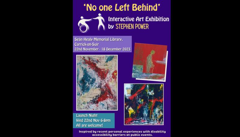 Artist Stephen Power's new exhibition of work opens at Carrick-on-Suir Library this week
