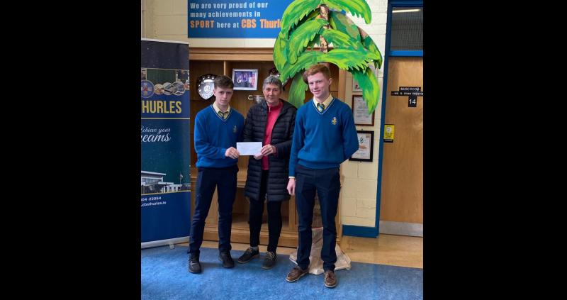 CBS Thurles present St Vincent de Paul with the proceeds of their Christmas fundraisers