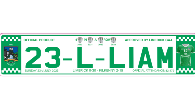 Official Limerick four-in-a-row number plate goes on sale 