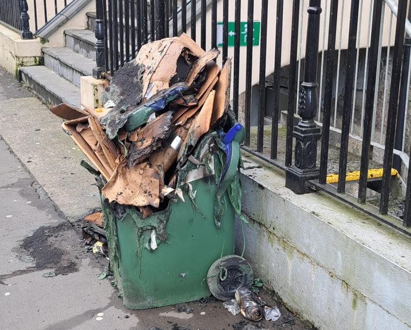 Emergency services deployed to bin fire in Limerick city centre