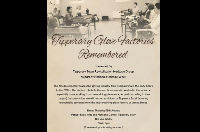 Film documentary on glove factories in Tipperary Town to be shown at Excel centre