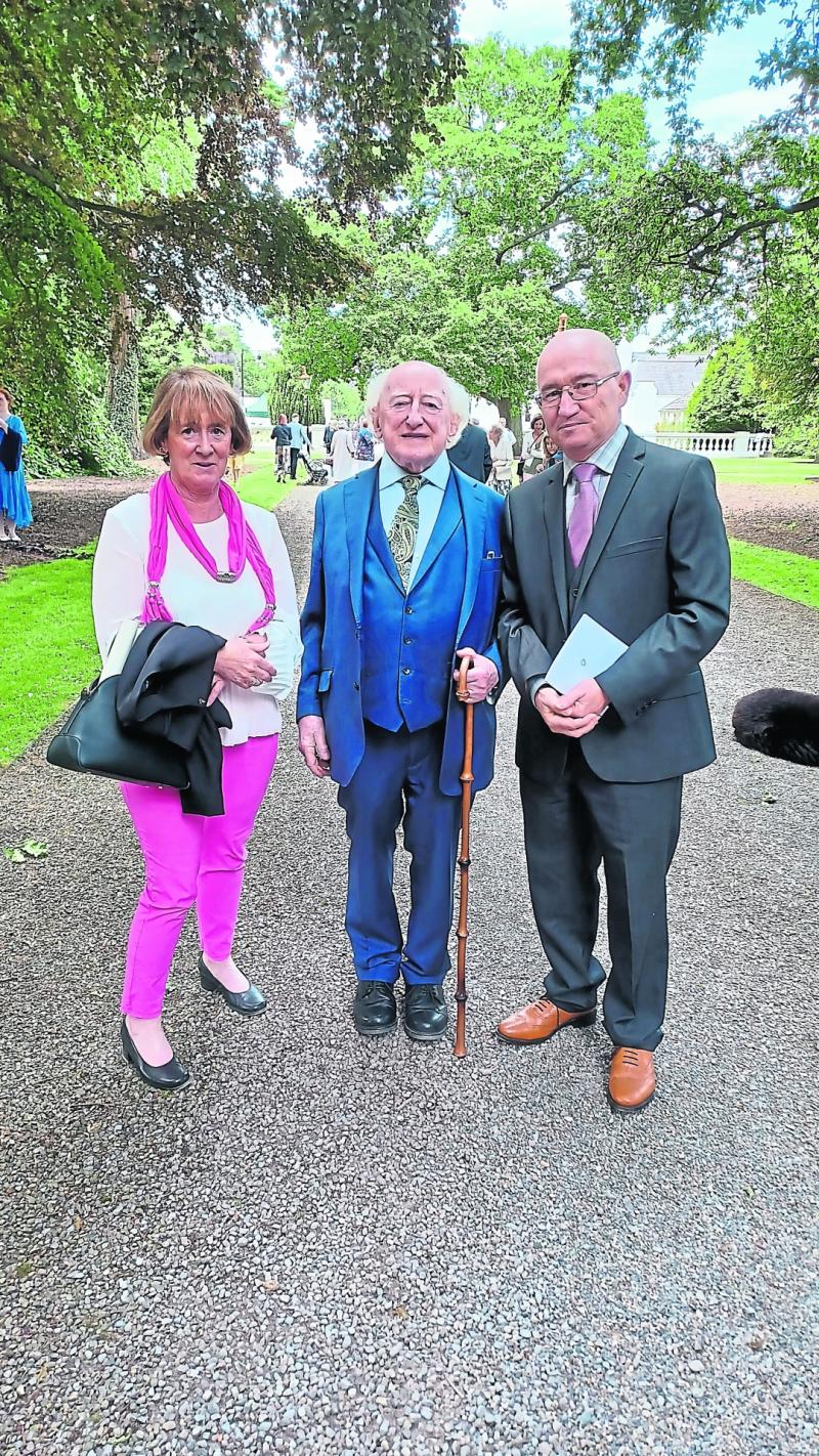 Rebel james connolly&rsquo;s kildare great-grandson meets president michael d higgins