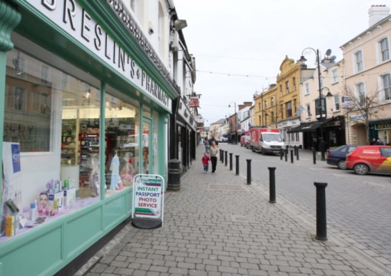 Main Street, Portlaoise which will be closed all next Monday evening