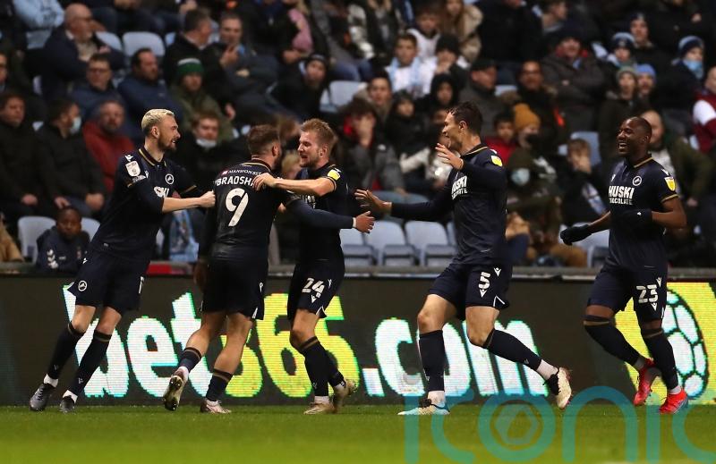 Tom Bradshaw earns under-strength Millwall victory at Coventry