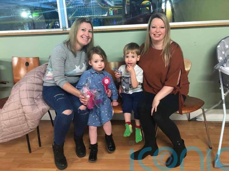 Best pals celebrate two special birthdays after discovering they were pregnant on the same day and giving birth four weeks early just an hour apart
