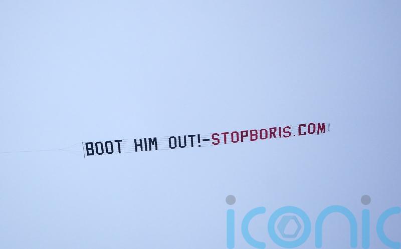 Banners protesting against Boris Johnson flown over Premier League games