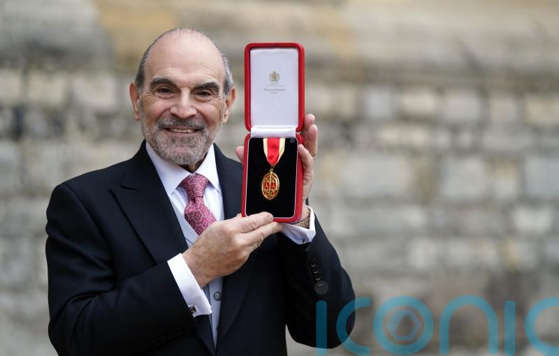 Sir David Suchet says being knighted on stage ‘doesn’t compare’ to real thing