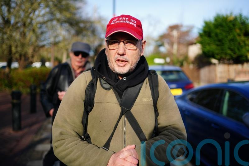 Man denies intent to cause criminal damage over protest at Sajid Javid’s home