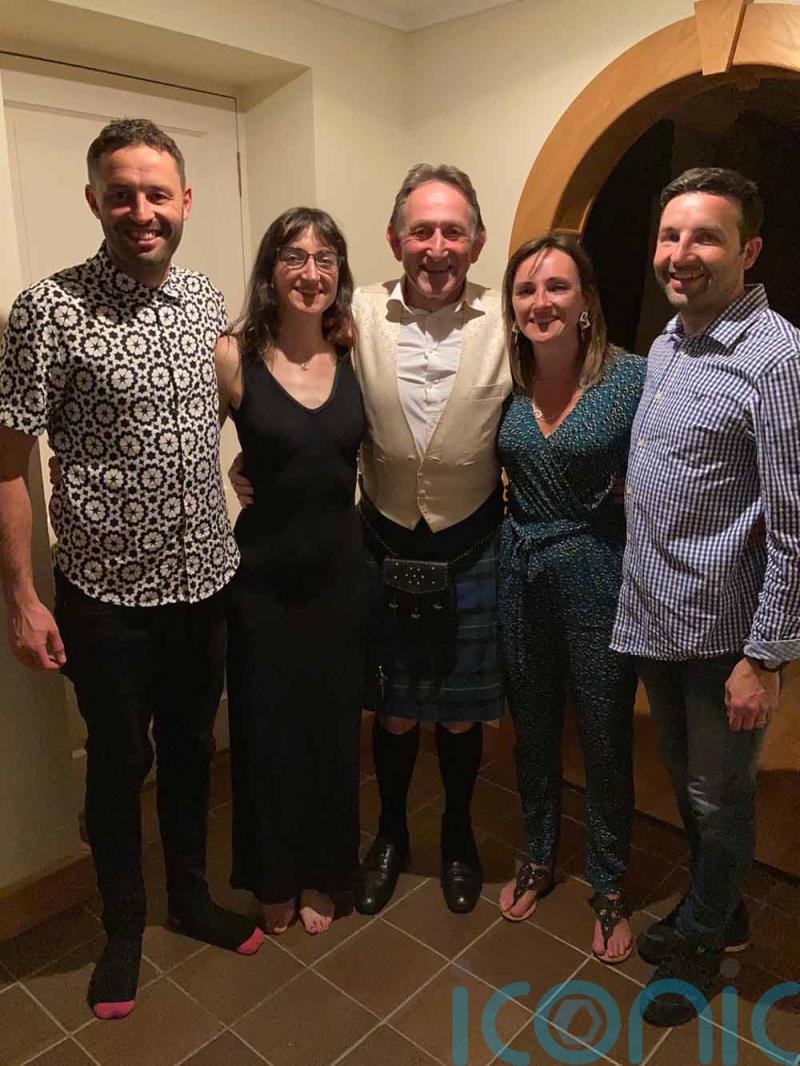 Grandfather determined to help find cure for cruel condition that took his wife and means his twins have inoperable tumours wrapped around their necks