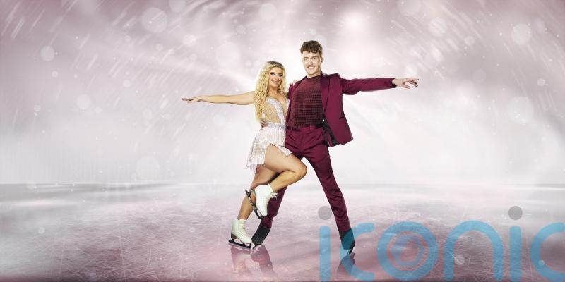 Love Island star Liberty Poole takes a tumble during Dancing On Ice