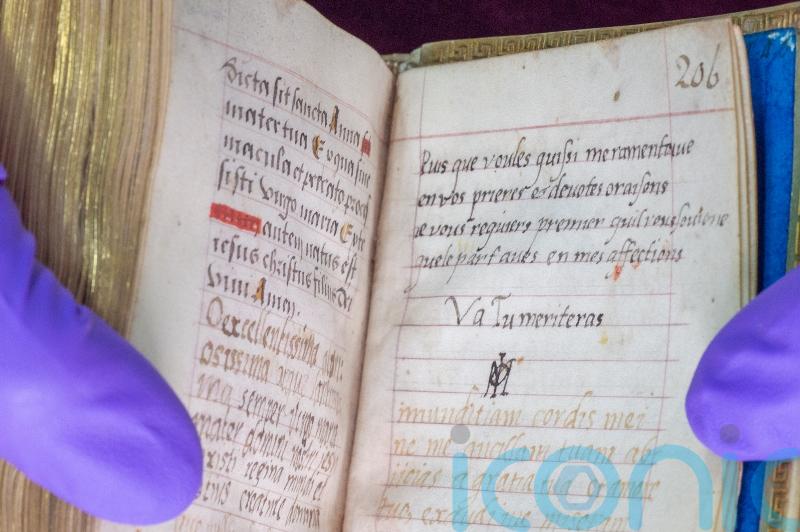 Prayer book with poem handwritten by Mary, Queen of Scots to go on show