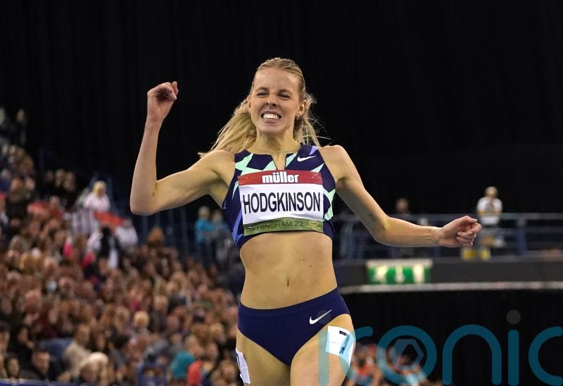 Keely Hodgkinson breaks British indoor 800m record on return to track