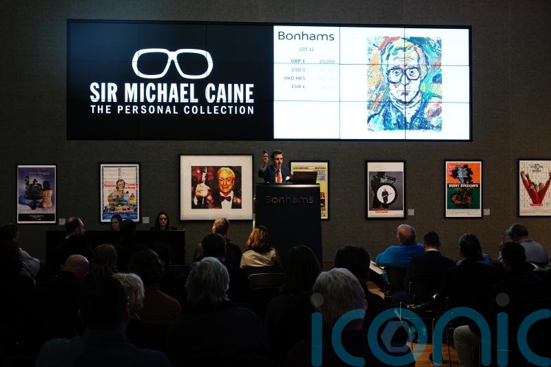 Abstract portrait of Sir Michael Caine fetches £25,000 at auction