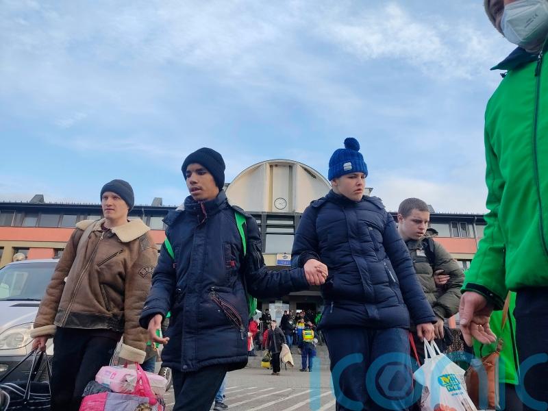 Disabled orphans fleeing Kyiv taken in by Poles and Hungarians