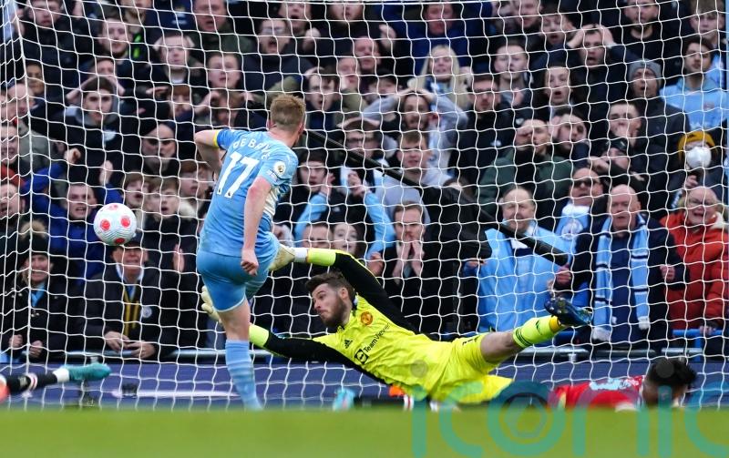 Kevin De Bruyne and Riyad Mahrez braces see City beat United in Manchester derby