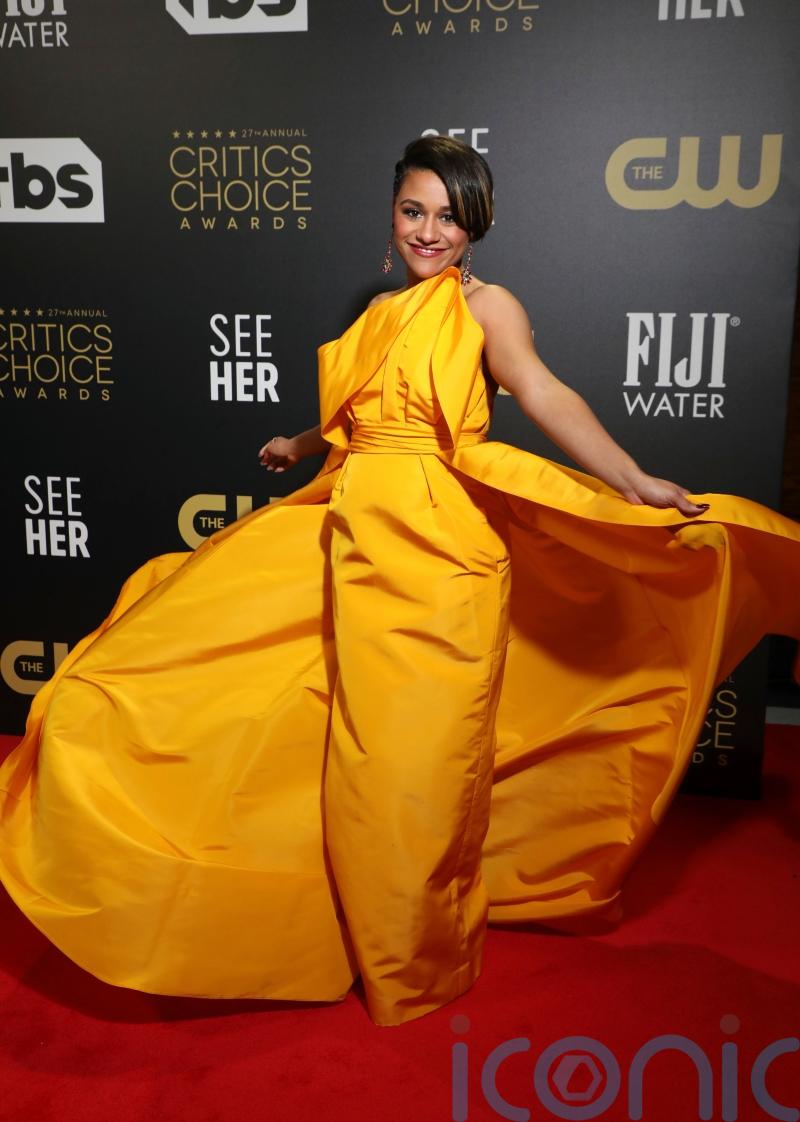 Bold colours and long trains reign on Critics Choice Awards red carpets