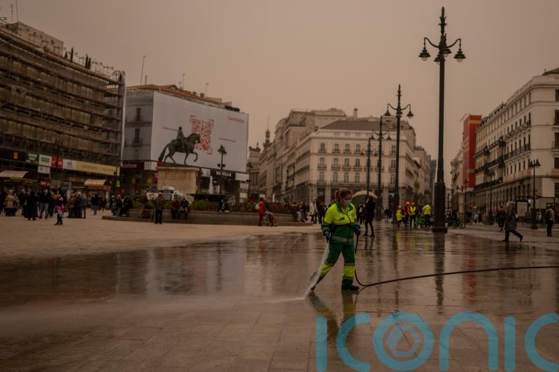 Saharan dust storm covering Spain spreads to France and Portugal