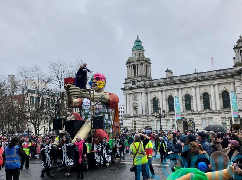 St Patrick’s Day parade returns to Belfast after pandemic absence