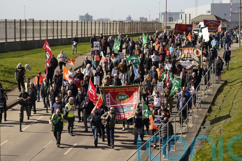 Protesters demand P&O reverses ‘appalling’ decision to sack 800 workers
