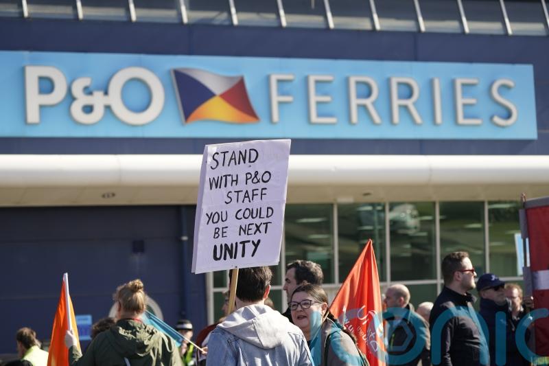 Protesters at P&O base in Hull demand to speak to managers after sackings