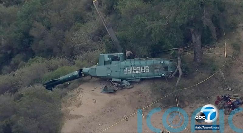 Authorities investigate crash of sheriff’s helicopter in Los Angeles