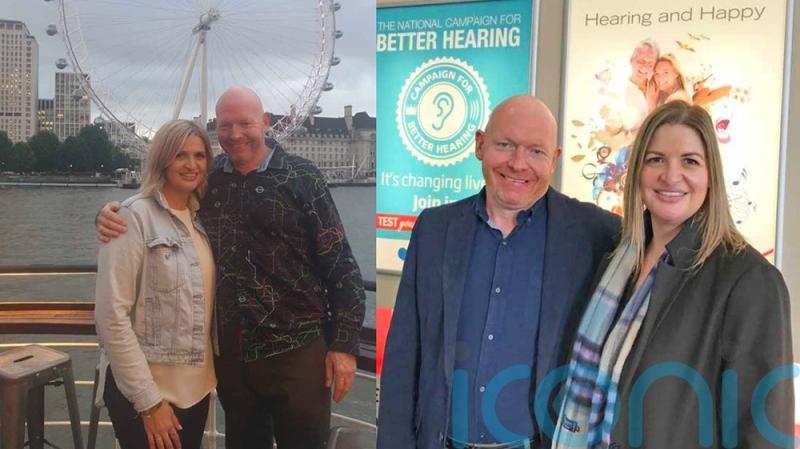 Construction worker cannot wait to hear his fiancée’s wedding vows as she finally agrees to marry him after he has hearing aids fitted