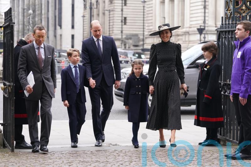 Prince George and Princess Charlotte join service for great-grandfather