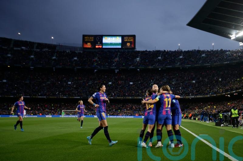 Barcelona hammer Real Madrid in front of record crowd for women’s football