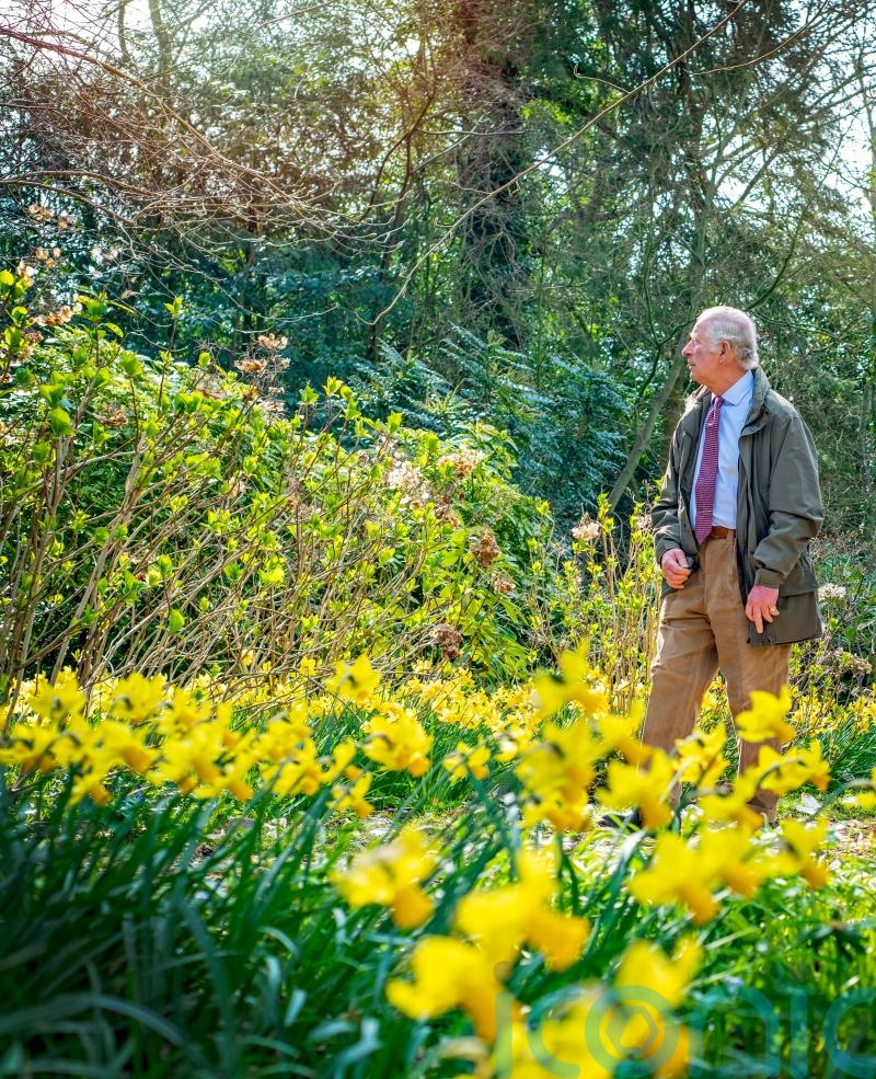 Prince of Wales welcomes tour guides to garden estate ahead of spring opening